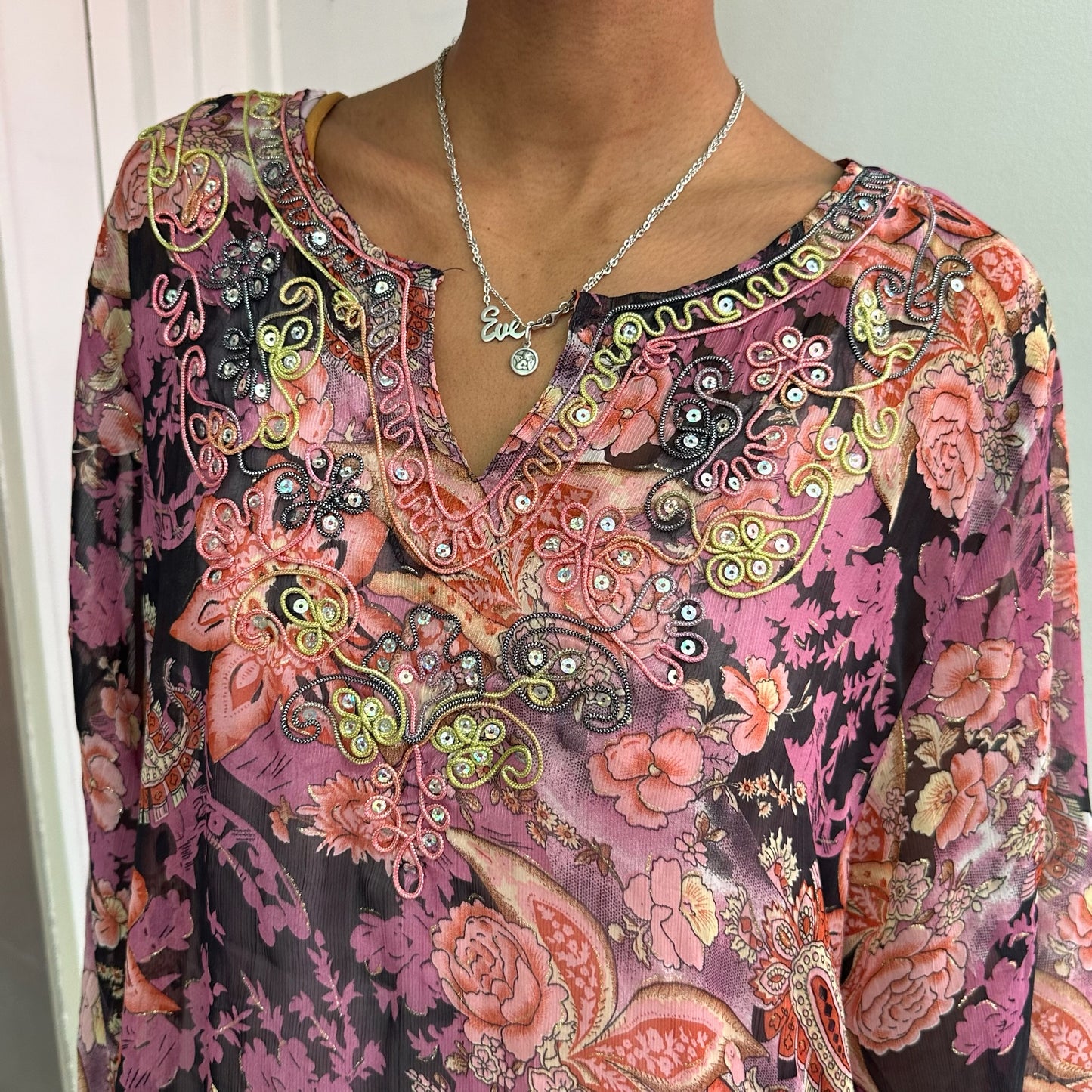 Blusenkleid mit Blumenmuster