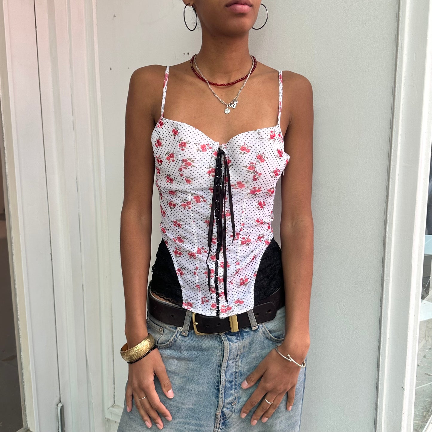 Polka Dot Corset Top