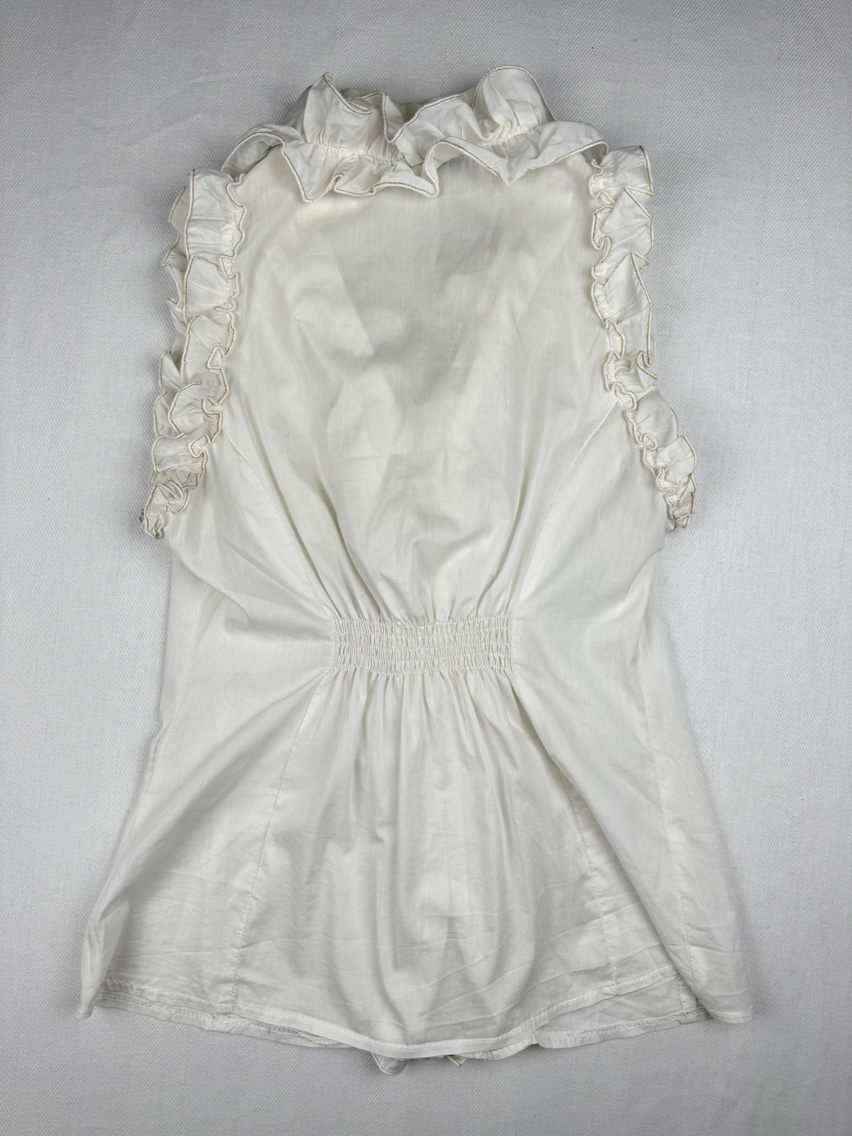 Creme Ruffle Top