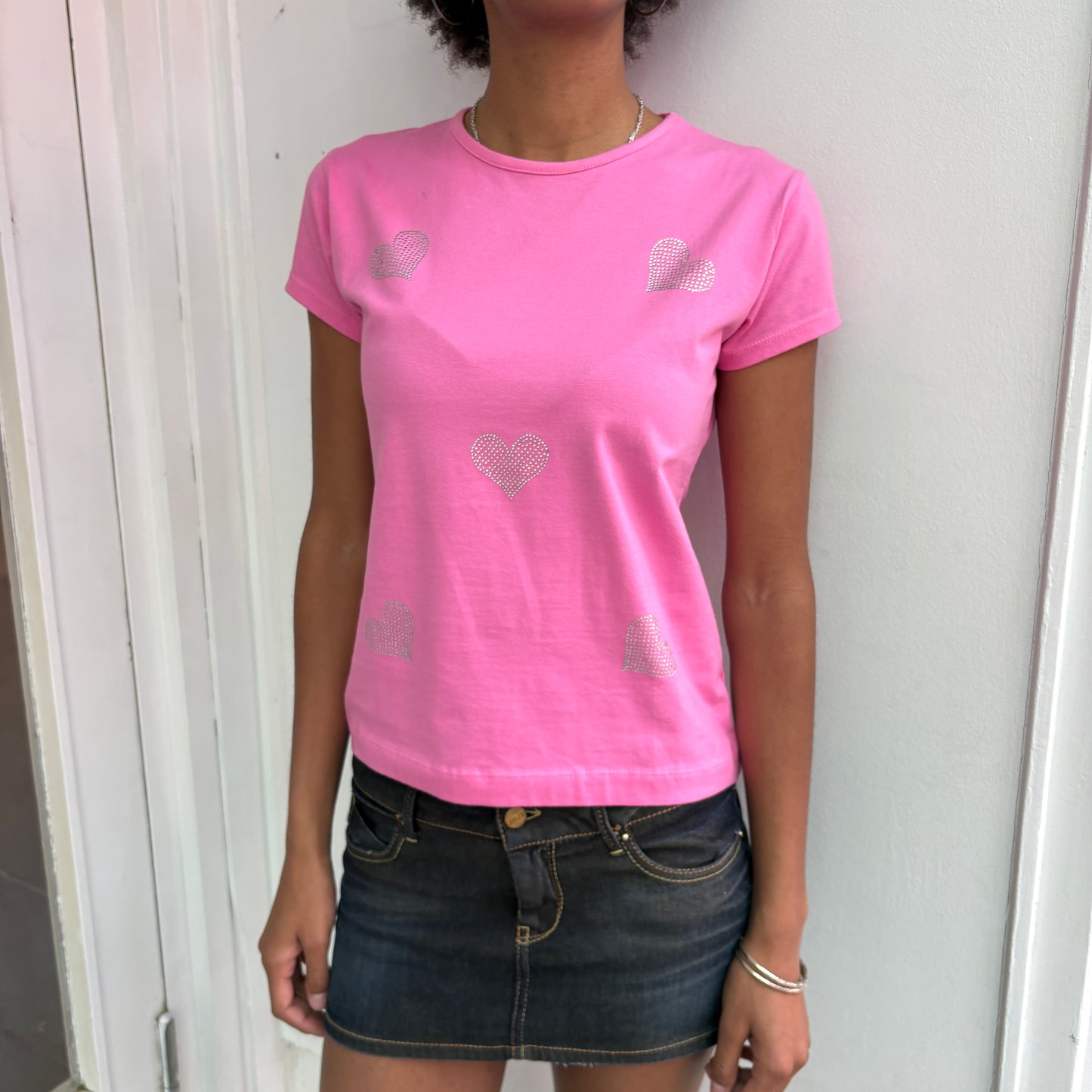 T-shirt with rhinestones