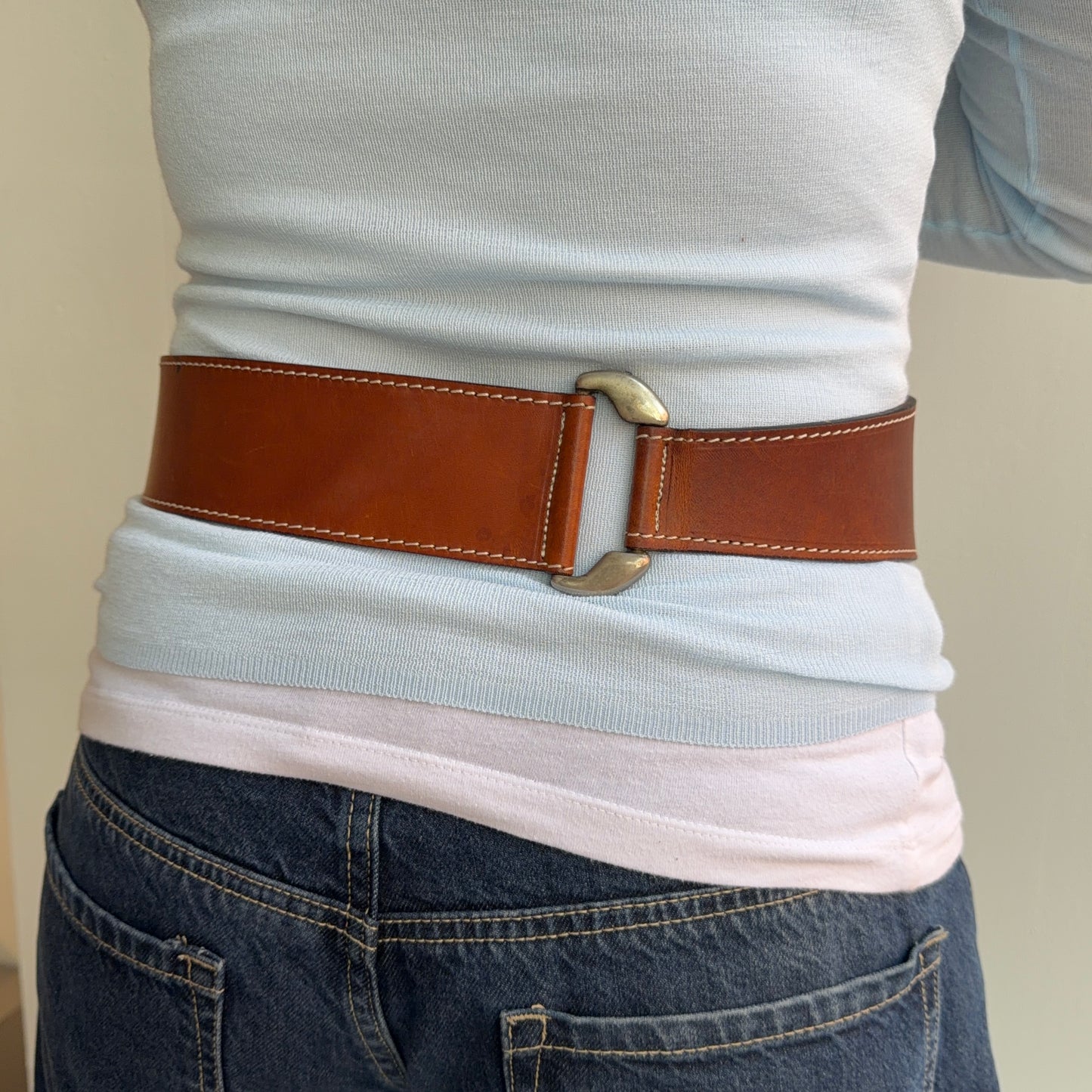Brown leather Belt