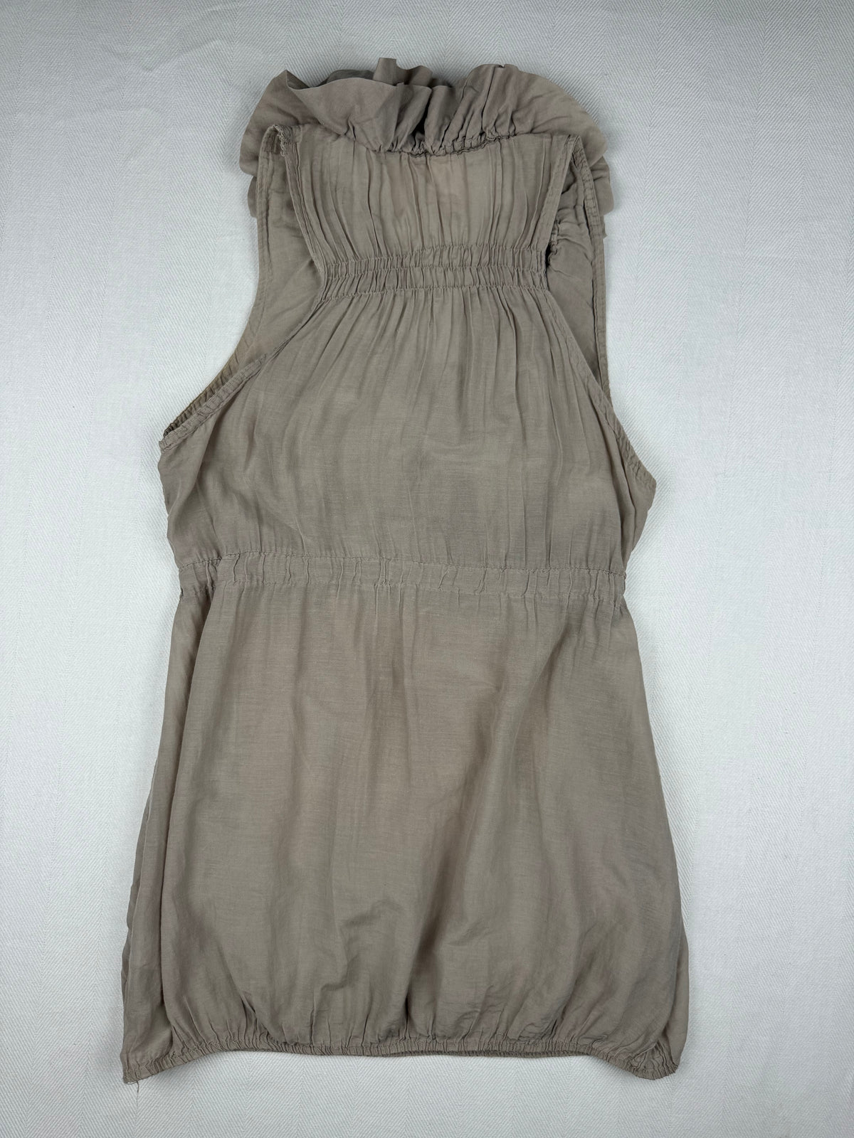 Beige V-Neck Top