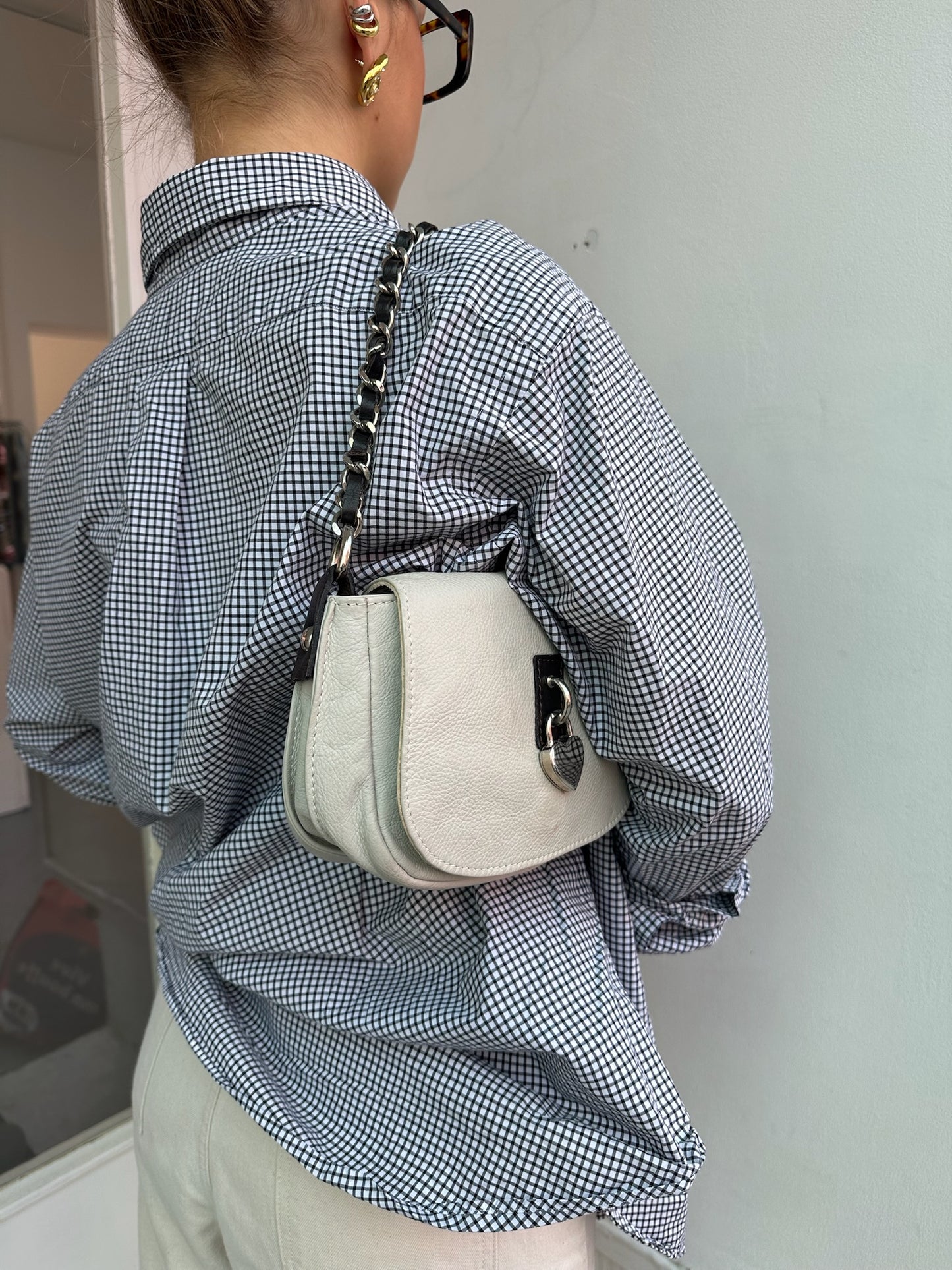 White handbag