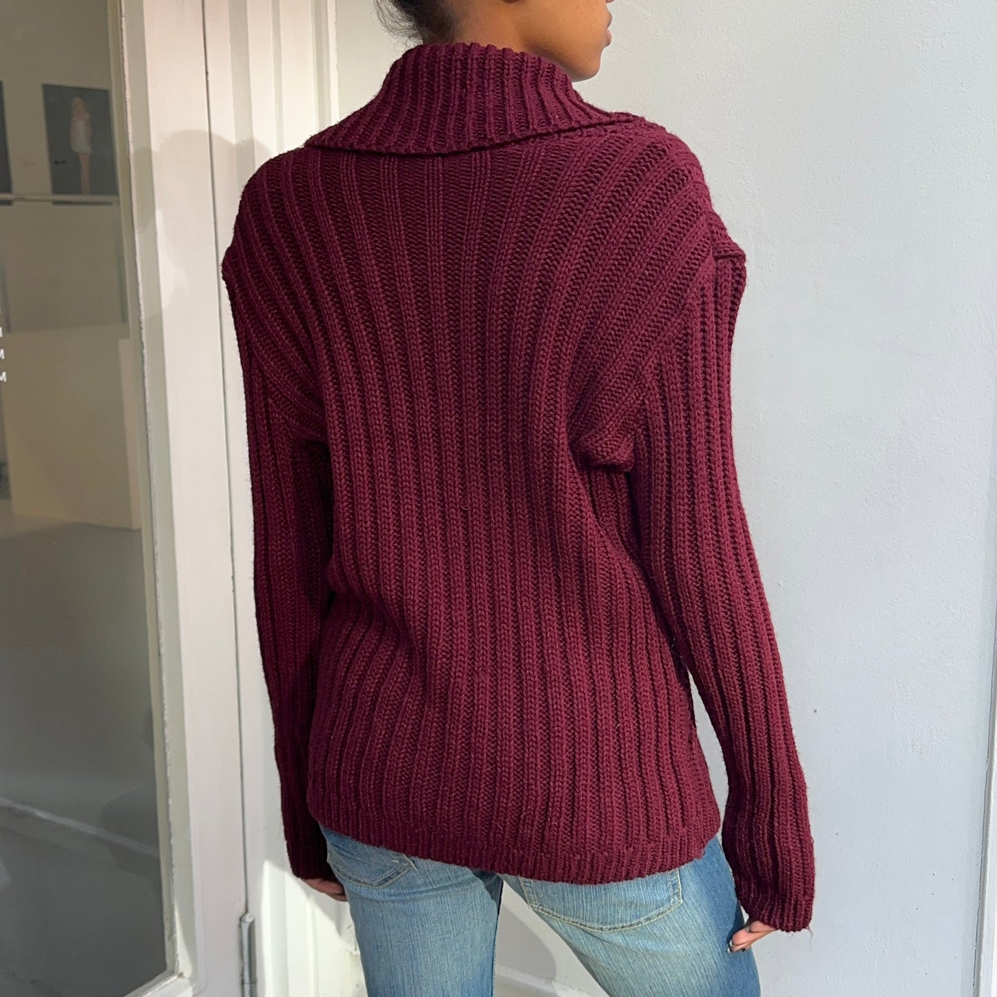 Dark Red Cardigan