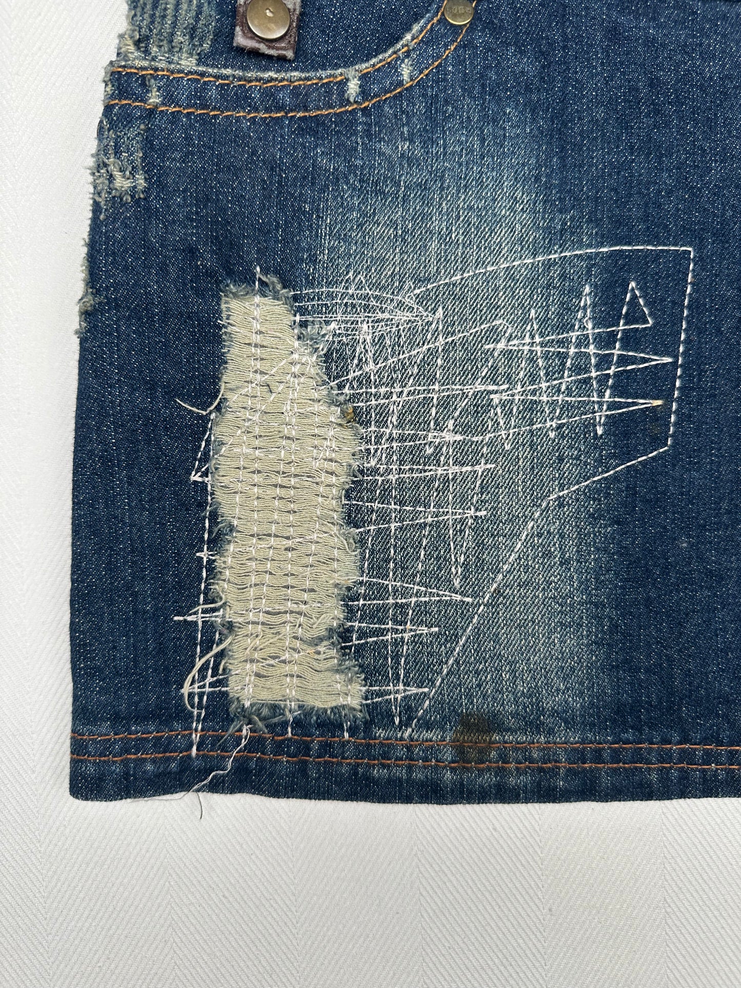 Distressed Miniskirt