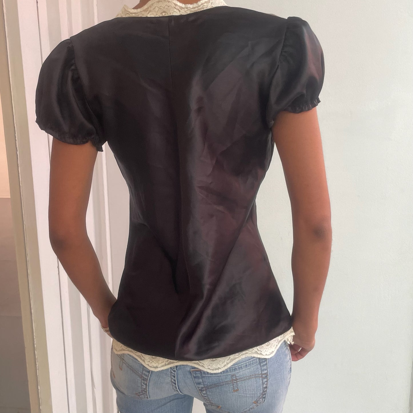 Black babydoll top
