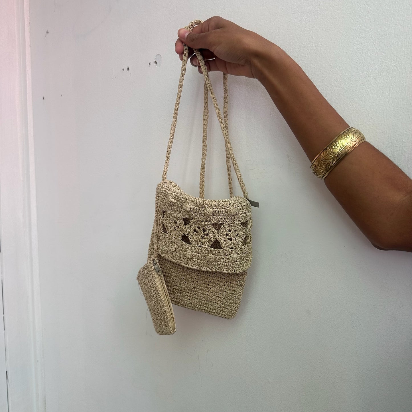 Crocheted shoulder bag