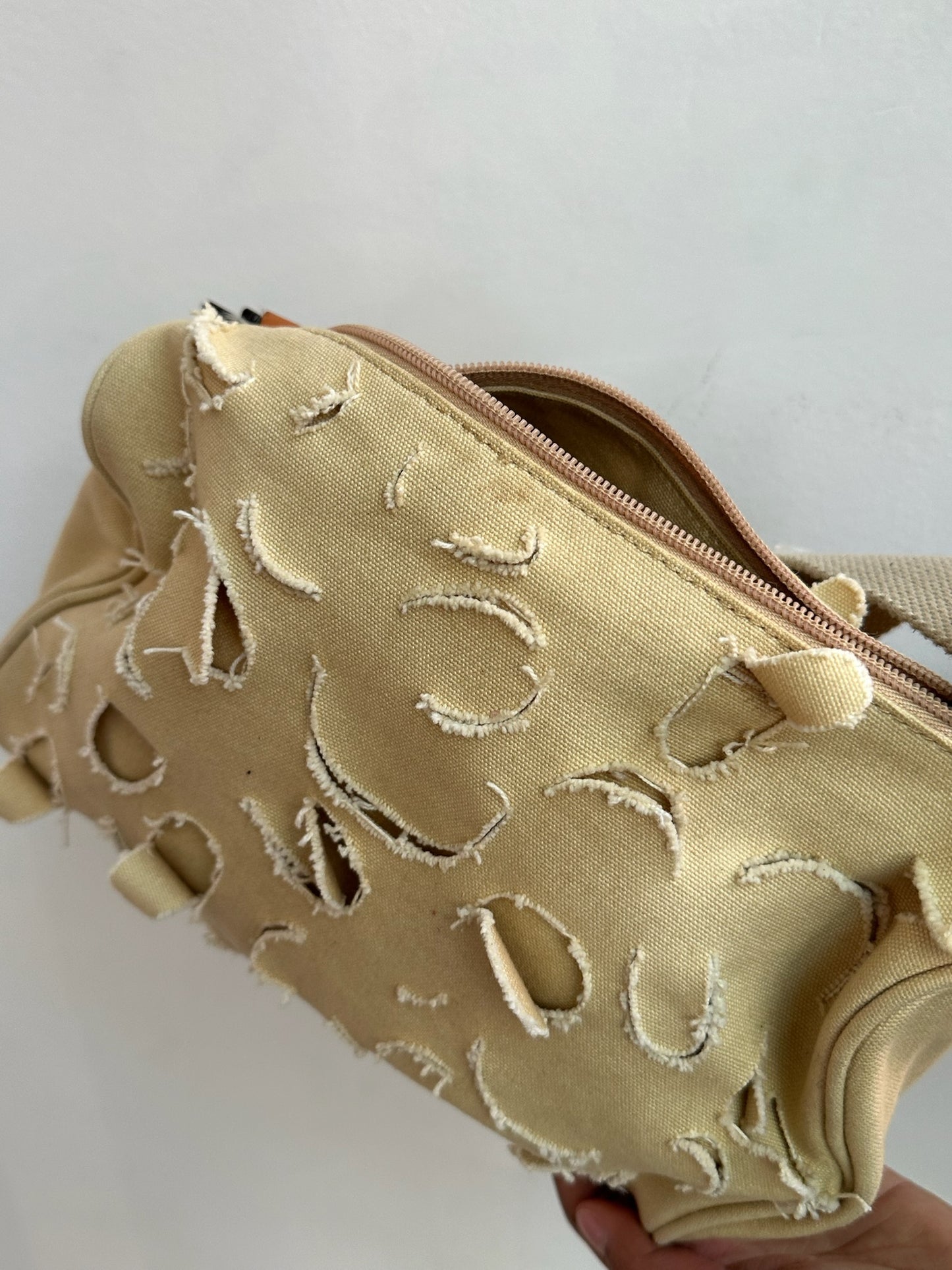 Beige Handttasche
