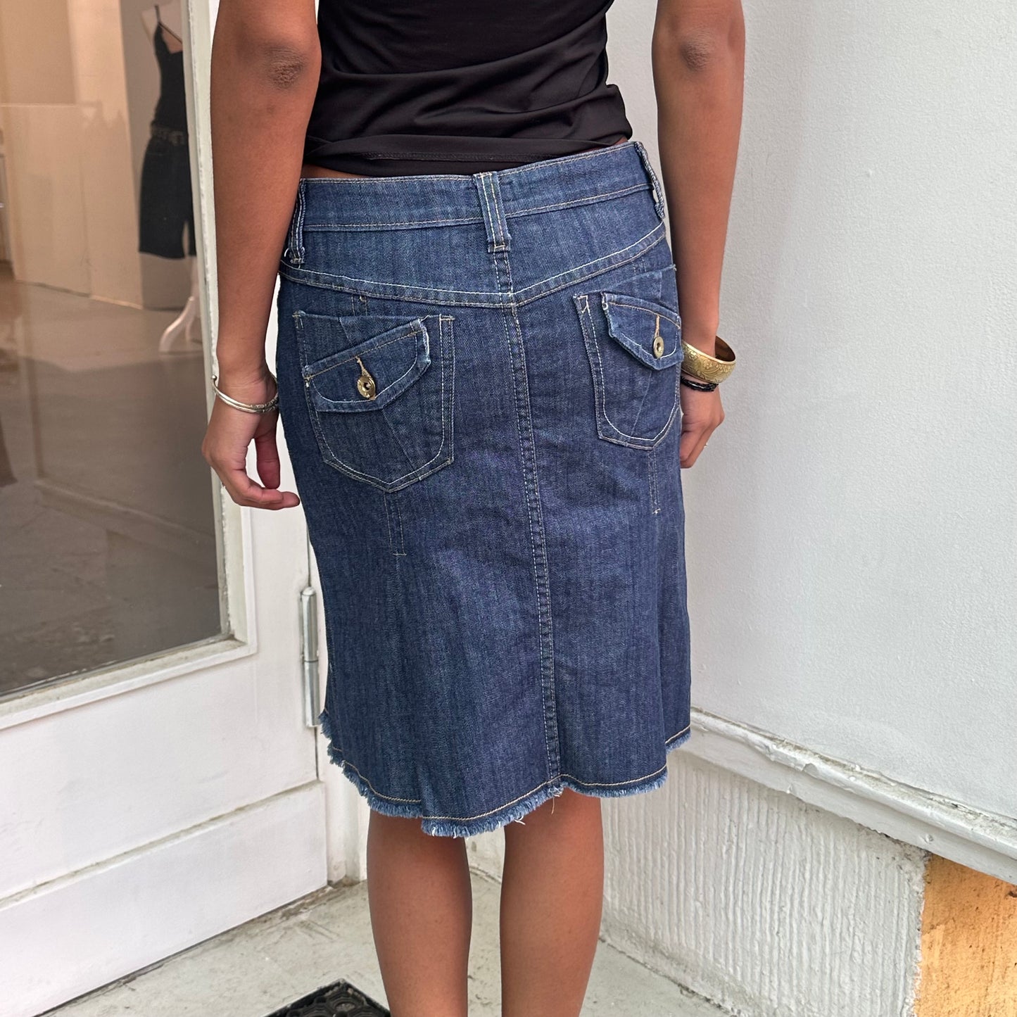 Jeans Faltenrock