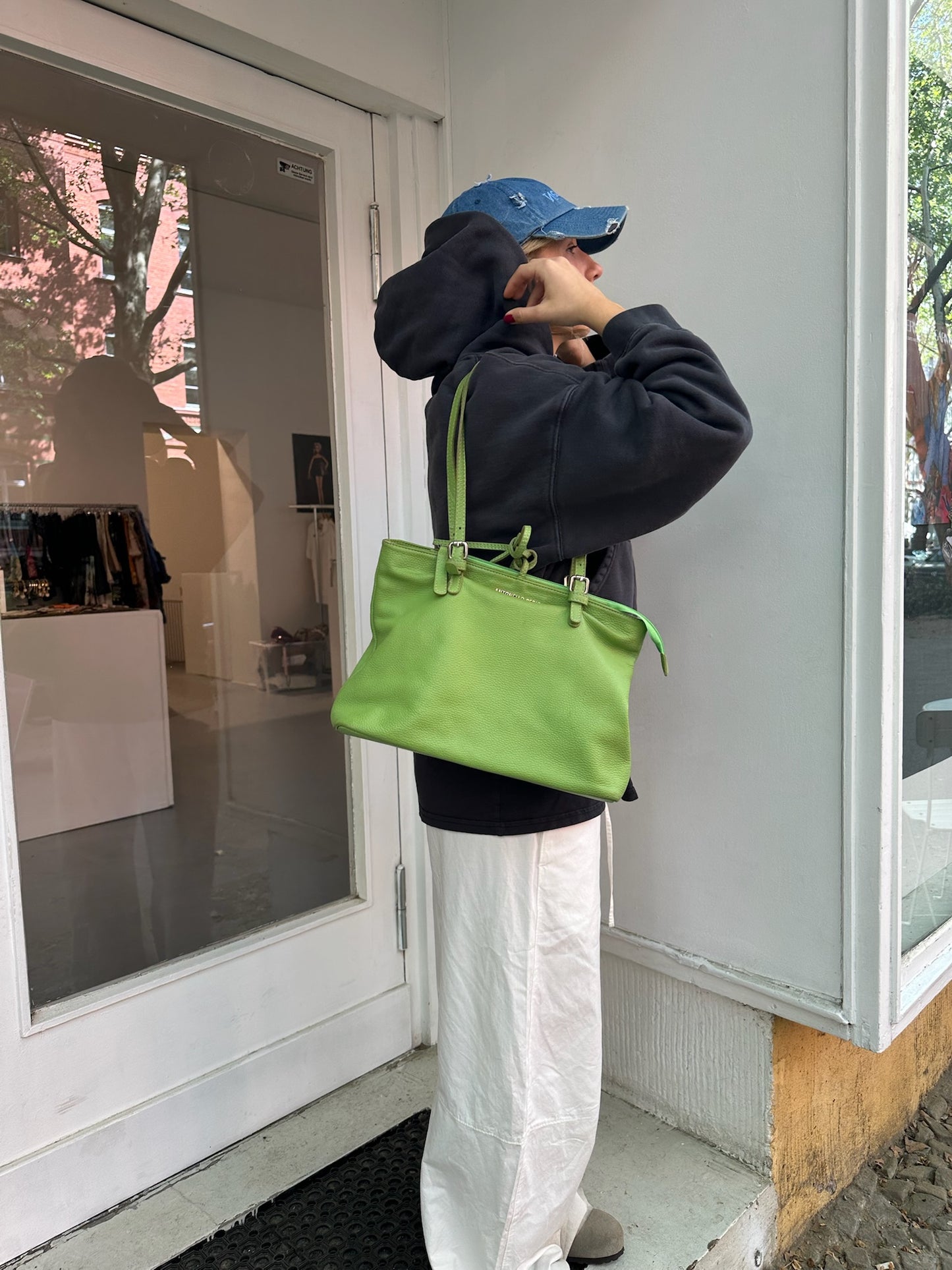 Green handbag