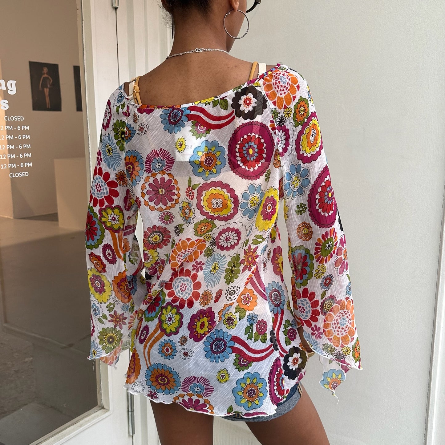 Top mit Blumenmuster