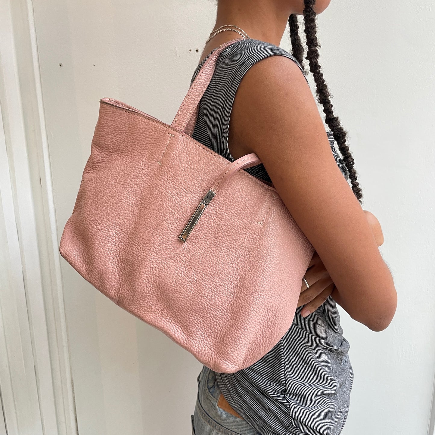 Rosane Leder Handtasche