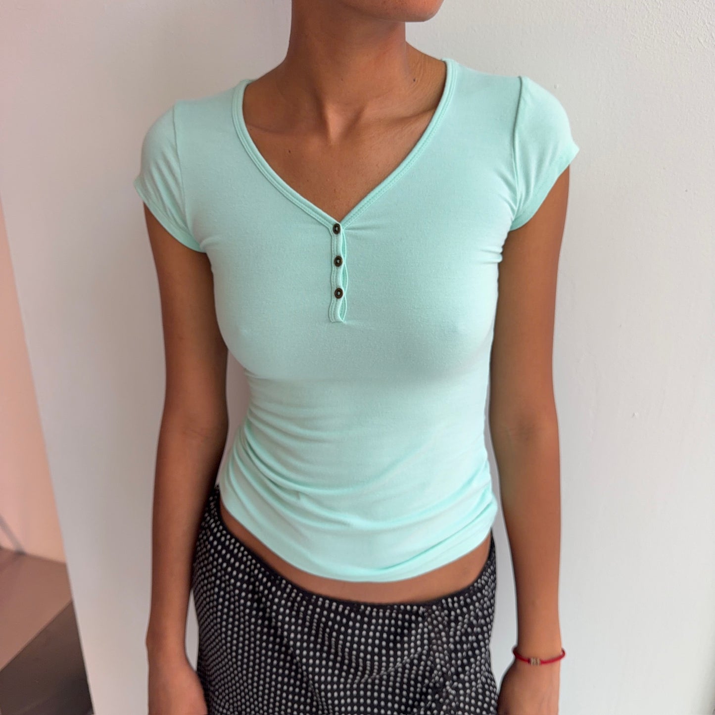 Turquoise Baby Tee