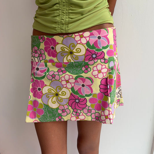 2000s Floral Miniskirt