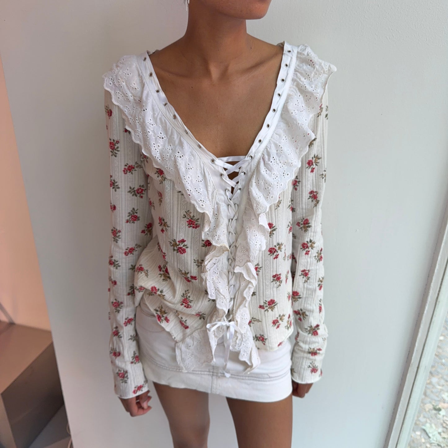 Floral Ruffle Top