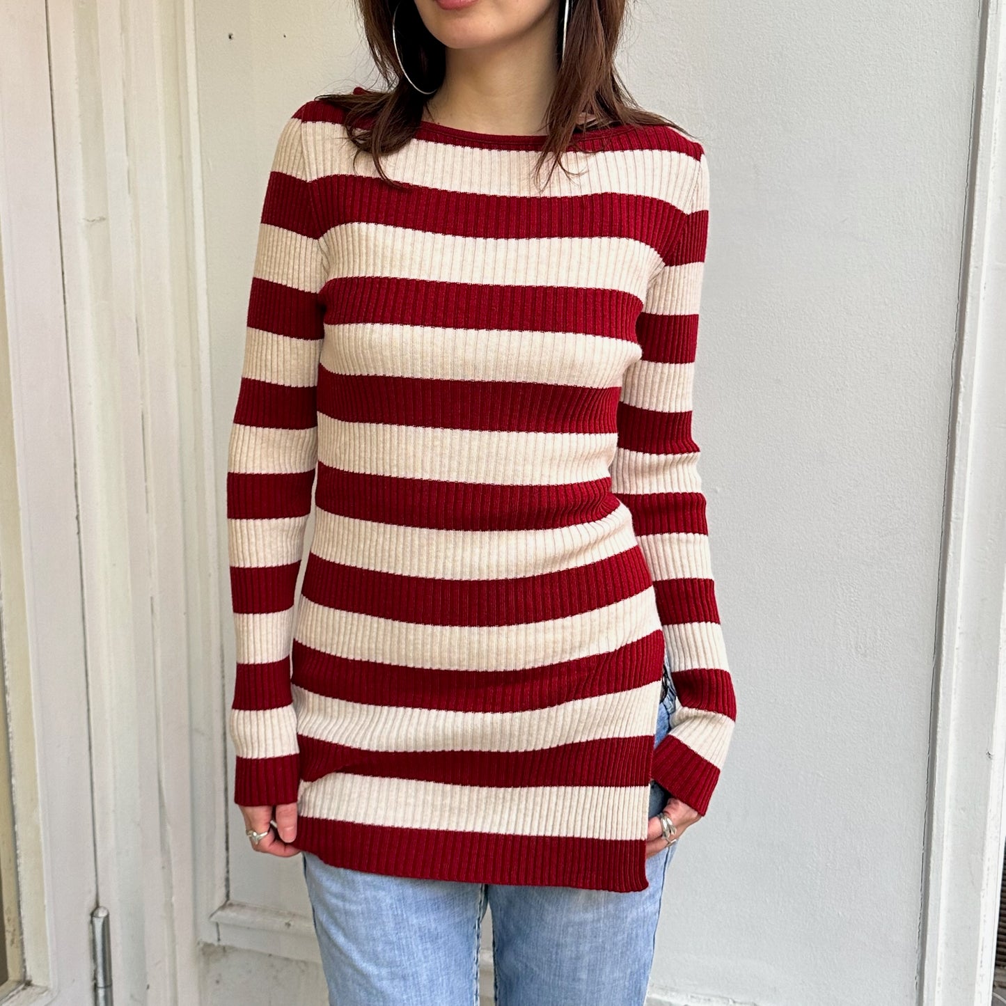 Gestreiftes Langarm Oberteil