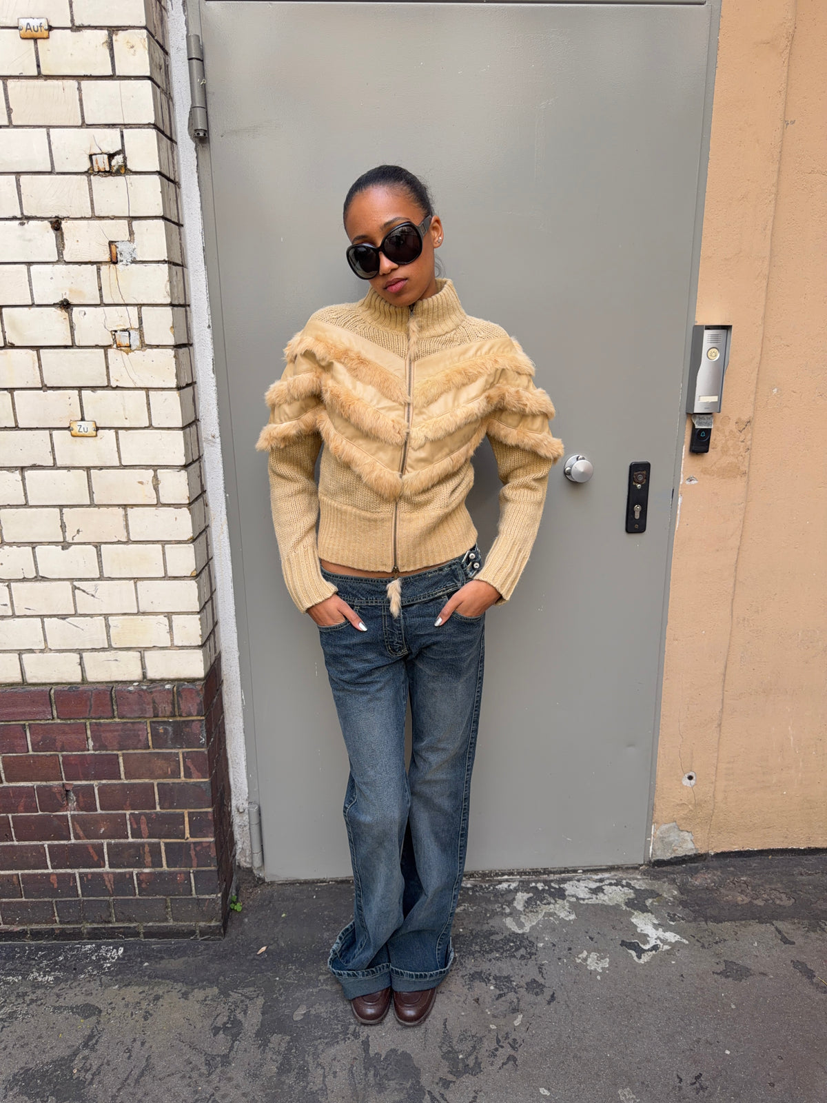 Fur Zip-Up Jacket