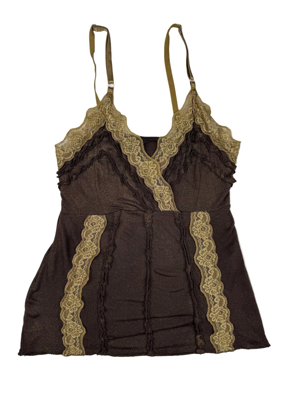 Brown Glittery Top