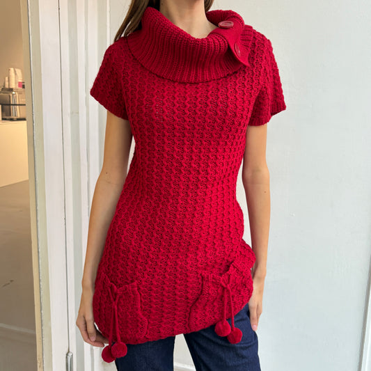 Roter Strickpullover