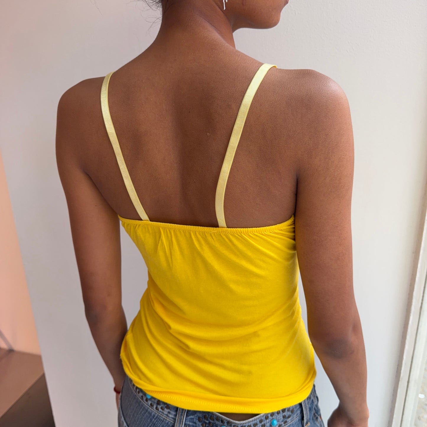 Yellow Sequin Top