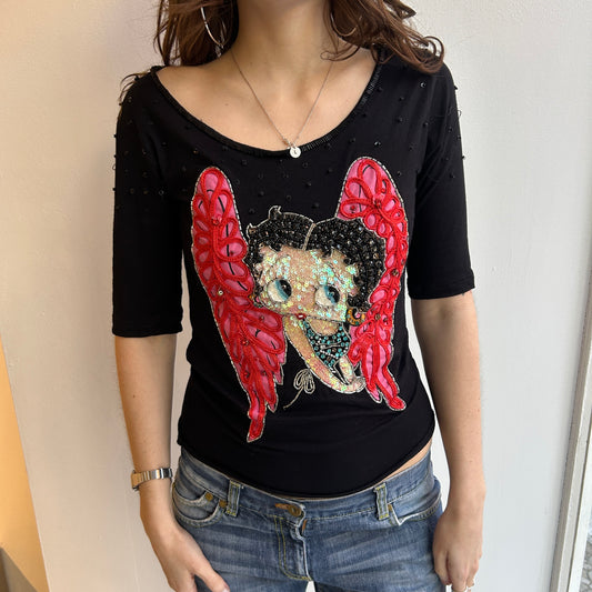 Betty Boop Glitter Top