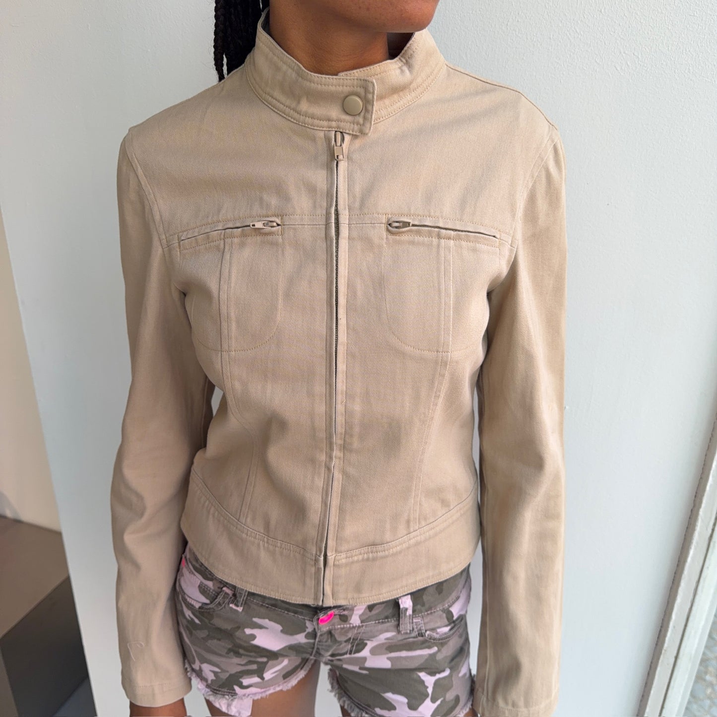 Beige Denim Jacket