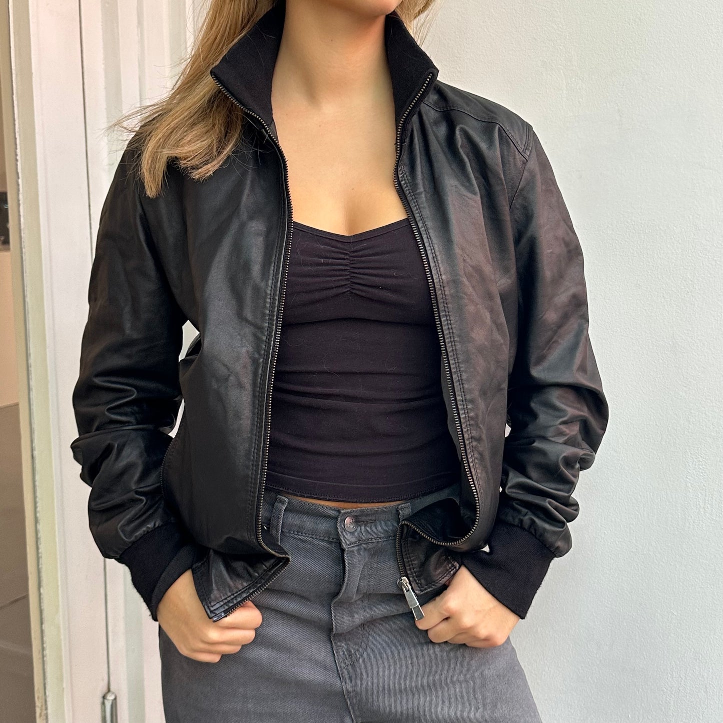 Lederbomberjacke