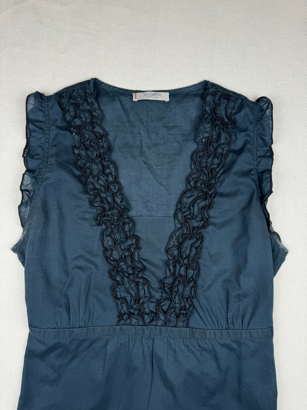 Dark Blue V-Neck Top