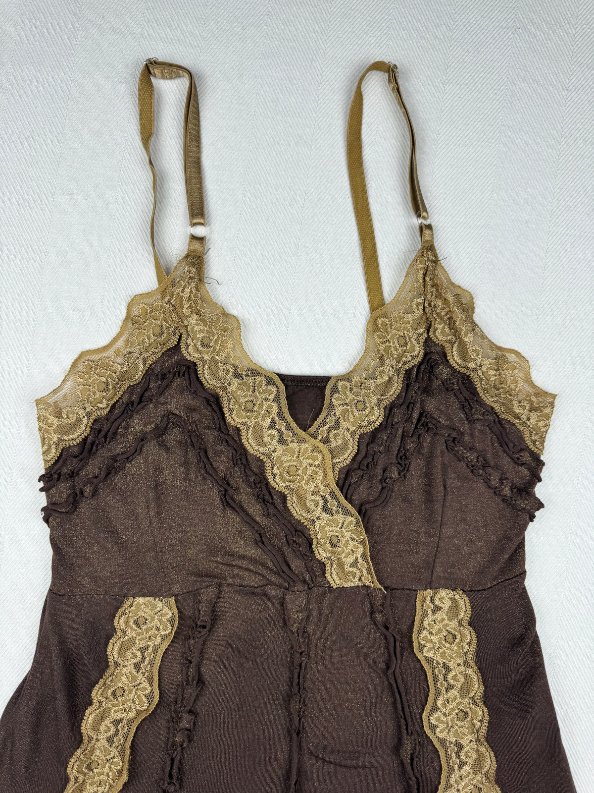 Brown Glittery Top