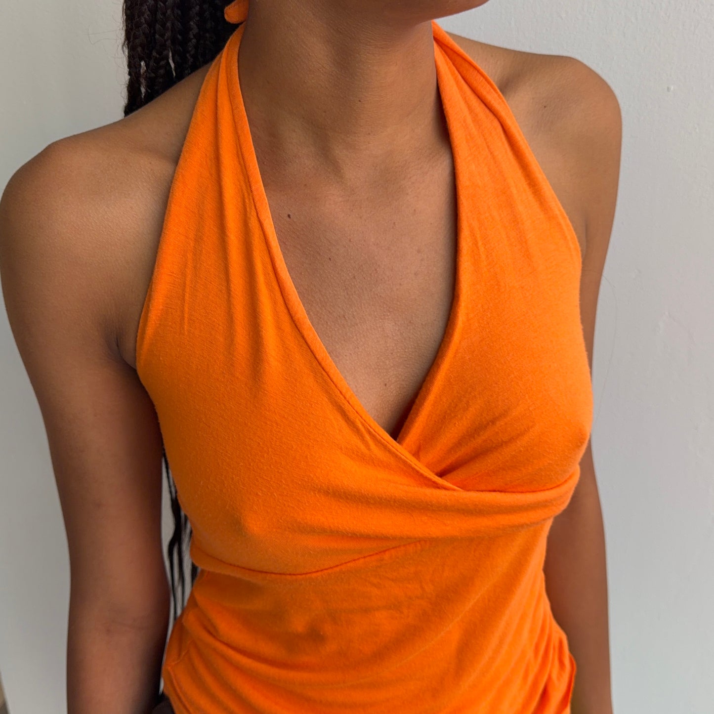 Orange Halterneck Top