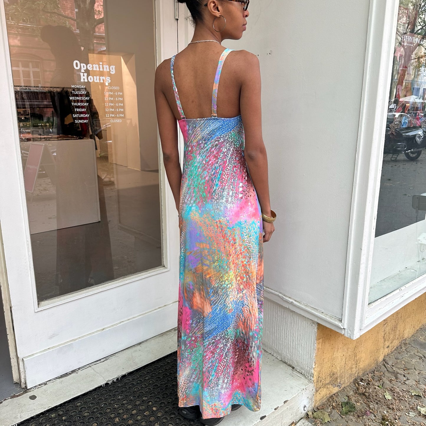 Mehrfarbiges Maxikleid
