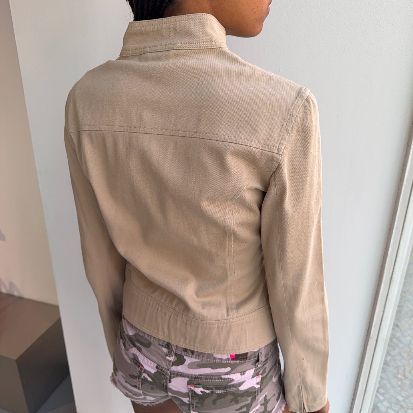 Beige Denim Jacket
