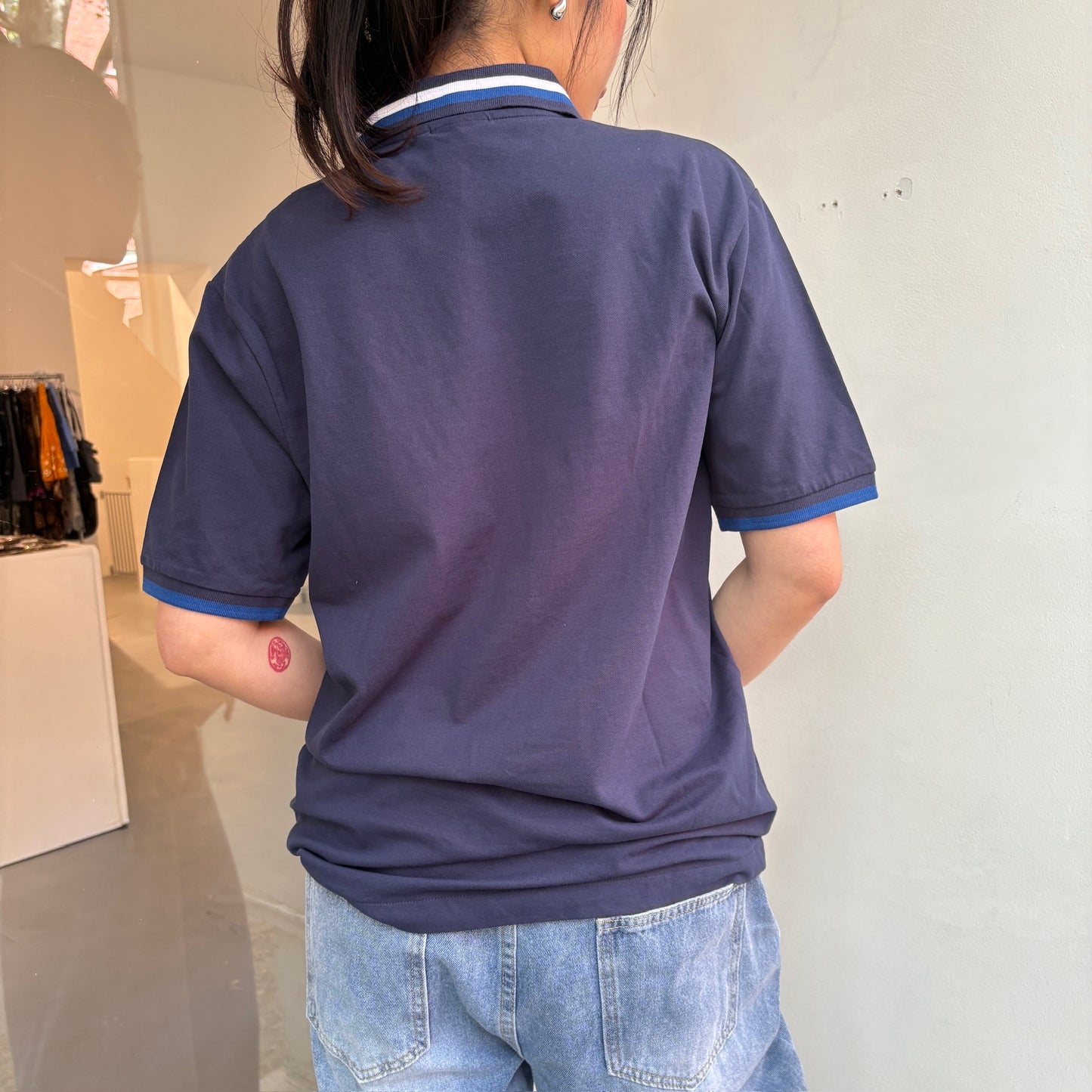Dunkelblaues Polo T-Shirt