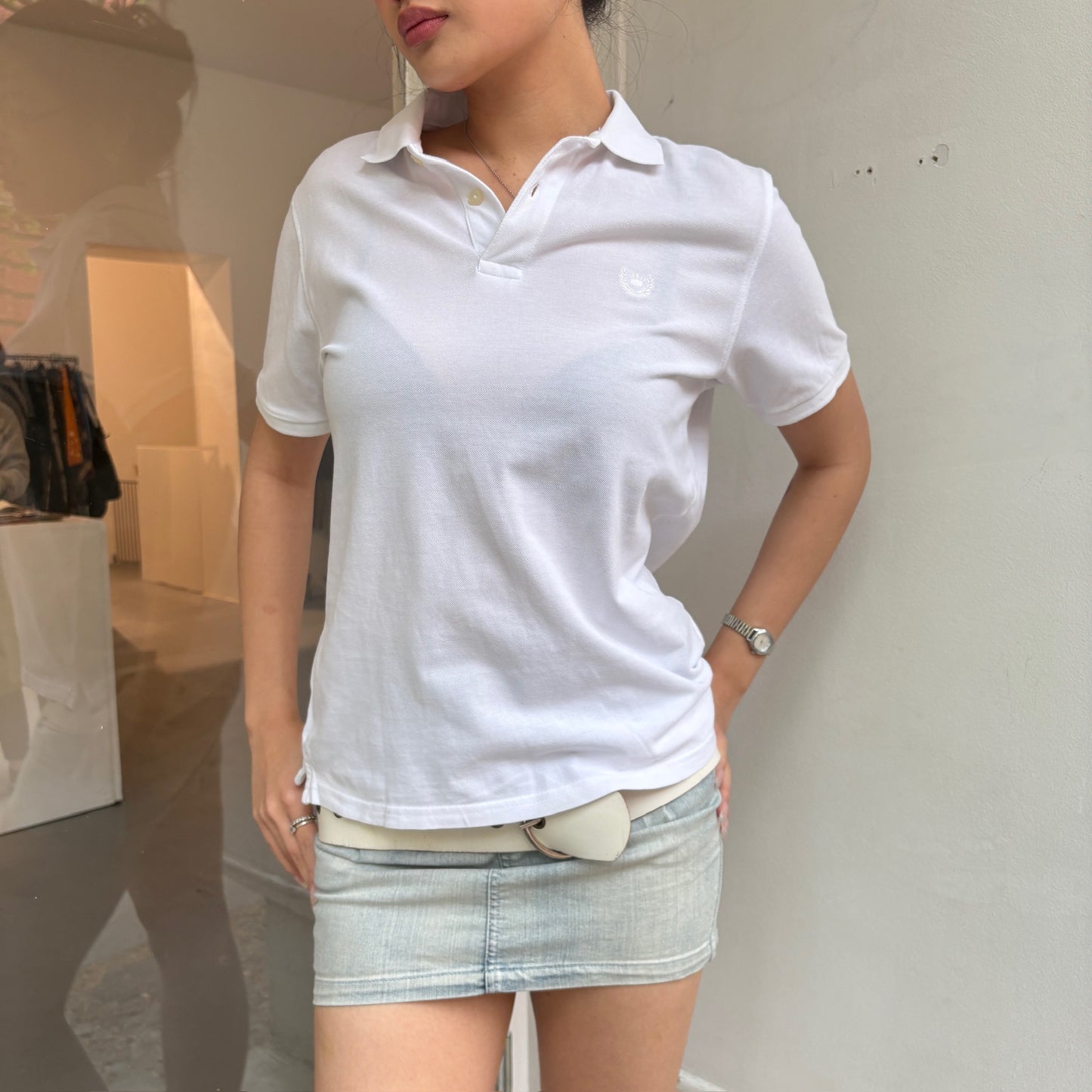 Weißes Polo T-Shirt