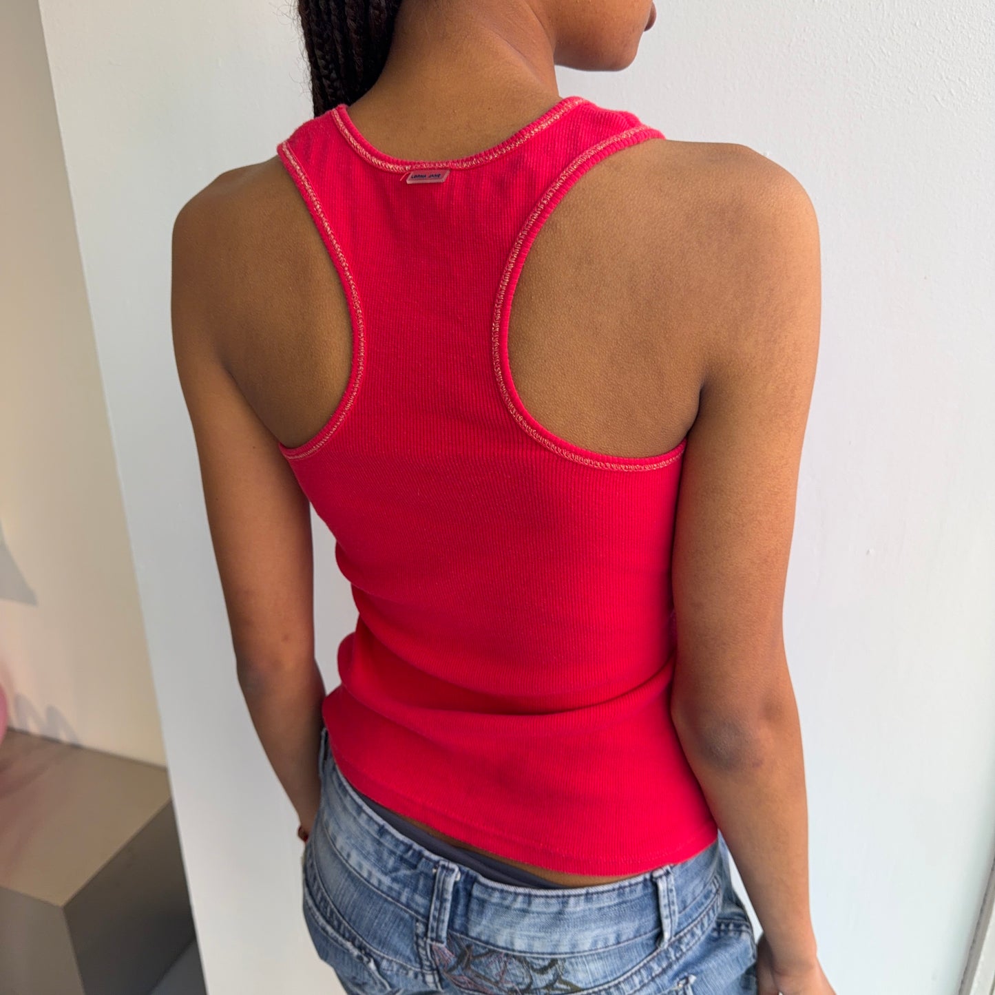 Red Glitter Tank Top