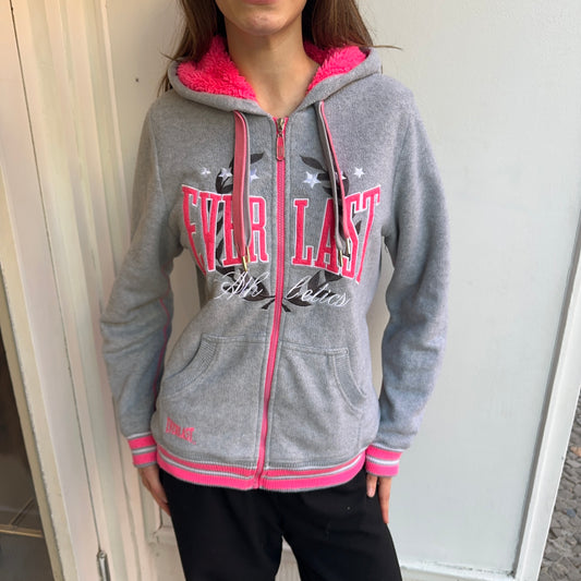 Fur-trimmed Zip-up Hoodie