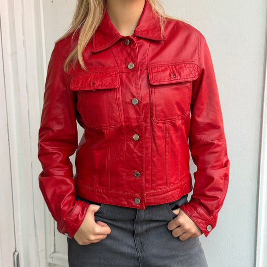 Rote Ledejacke