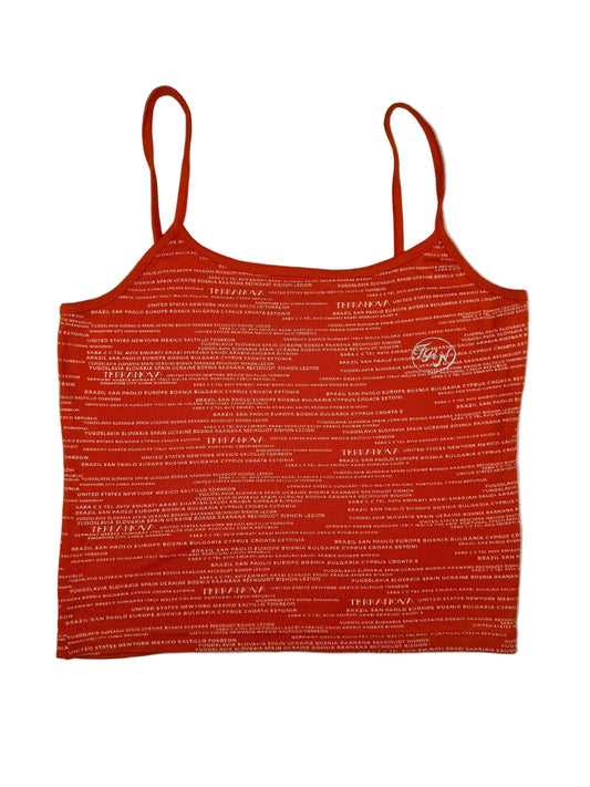 Orange Printed Top