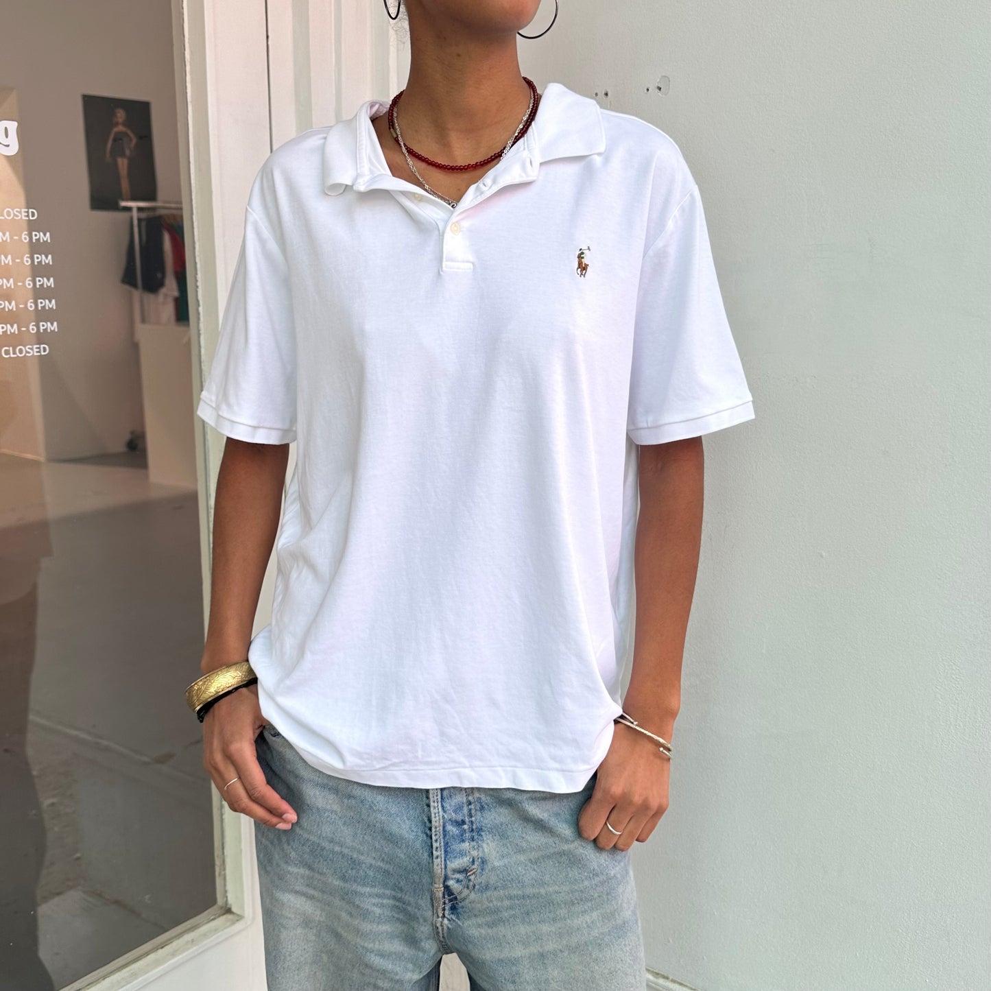 Weißes Ralph Lauren Polo T-shirt