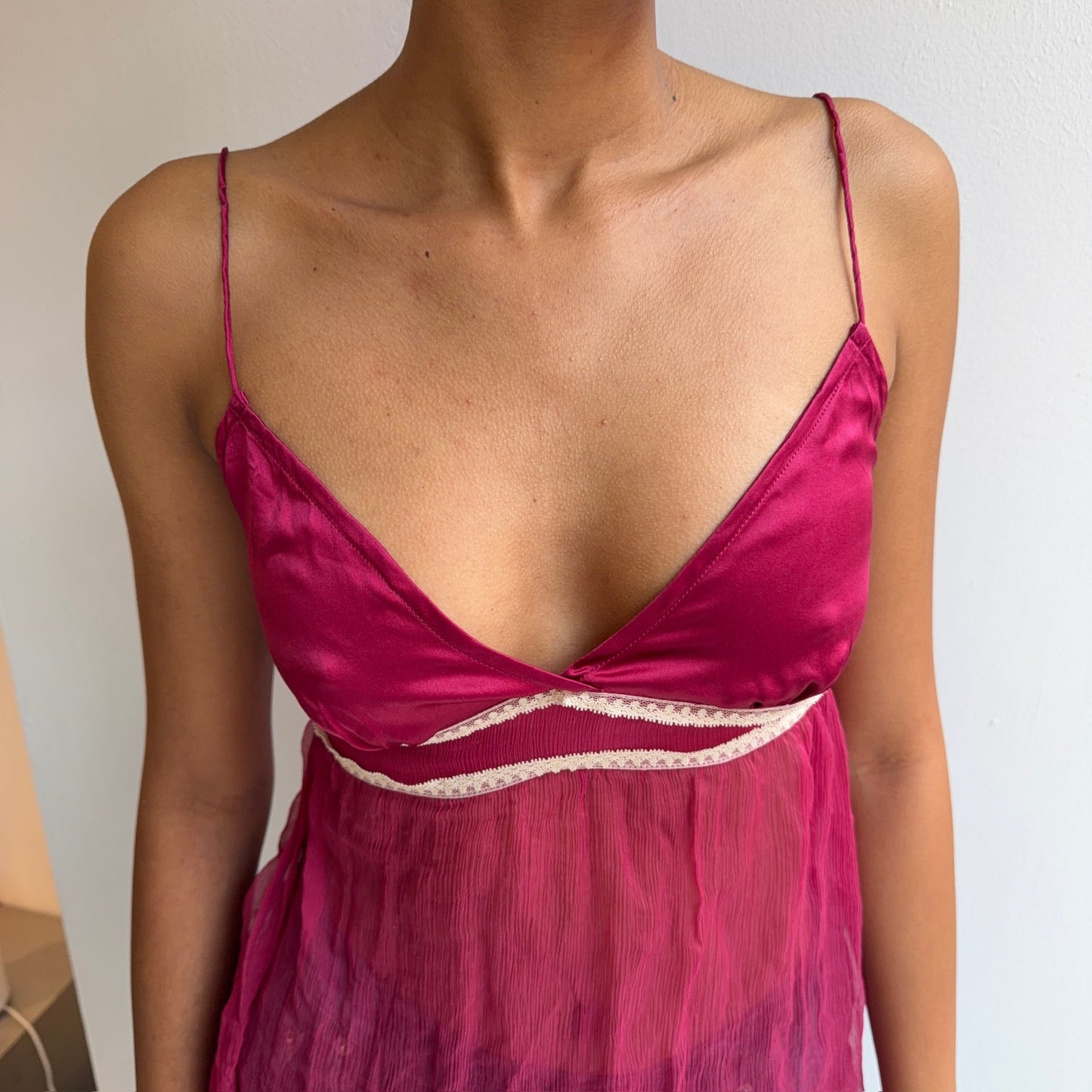 Pink Silk Cami