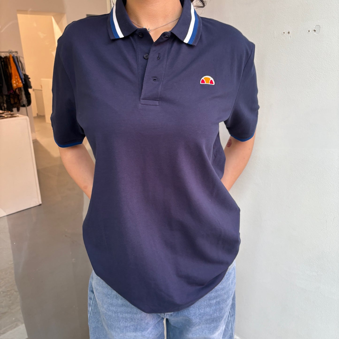 Dunkelblaues Polo T-Shirt