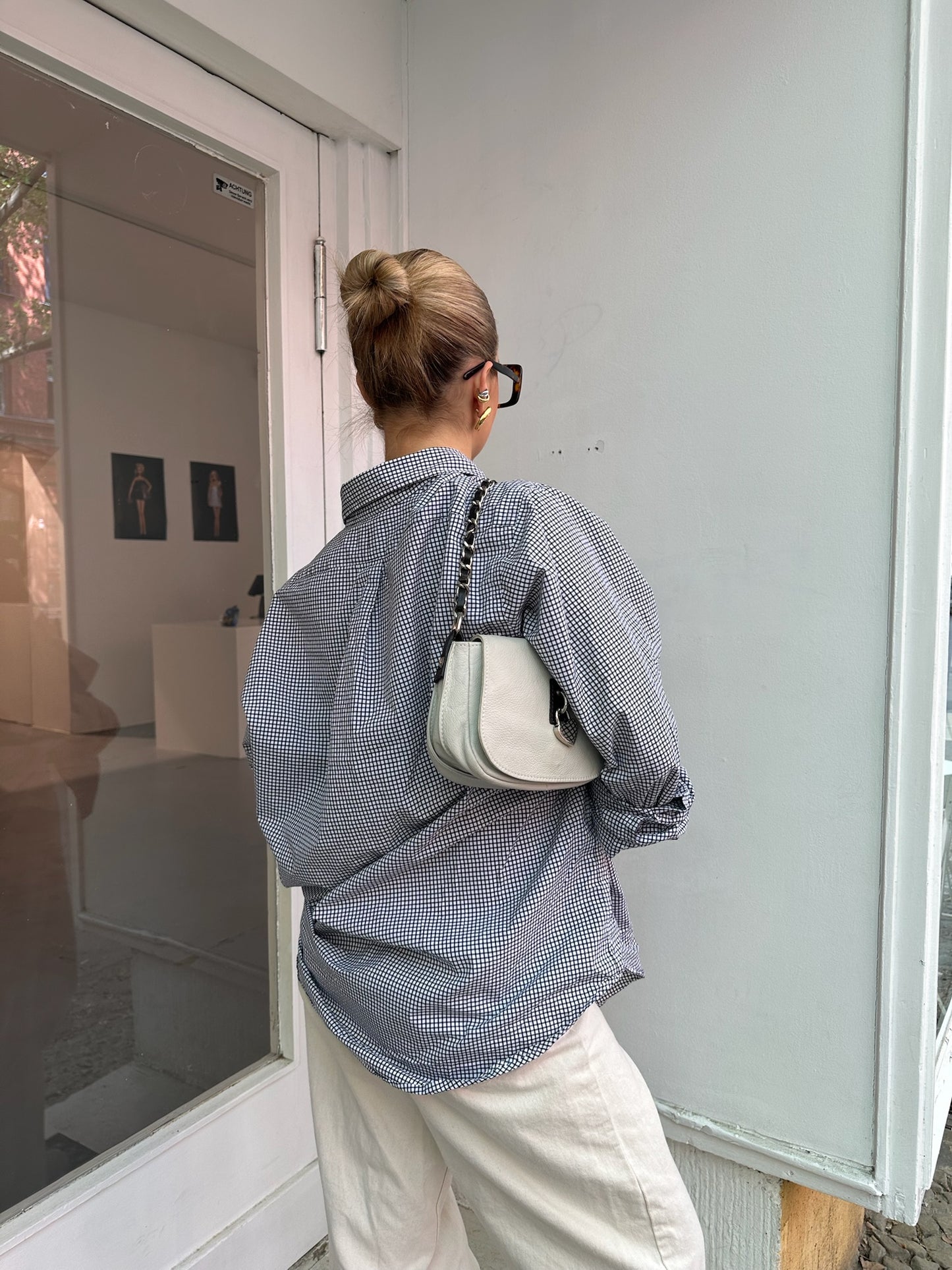 White handbag