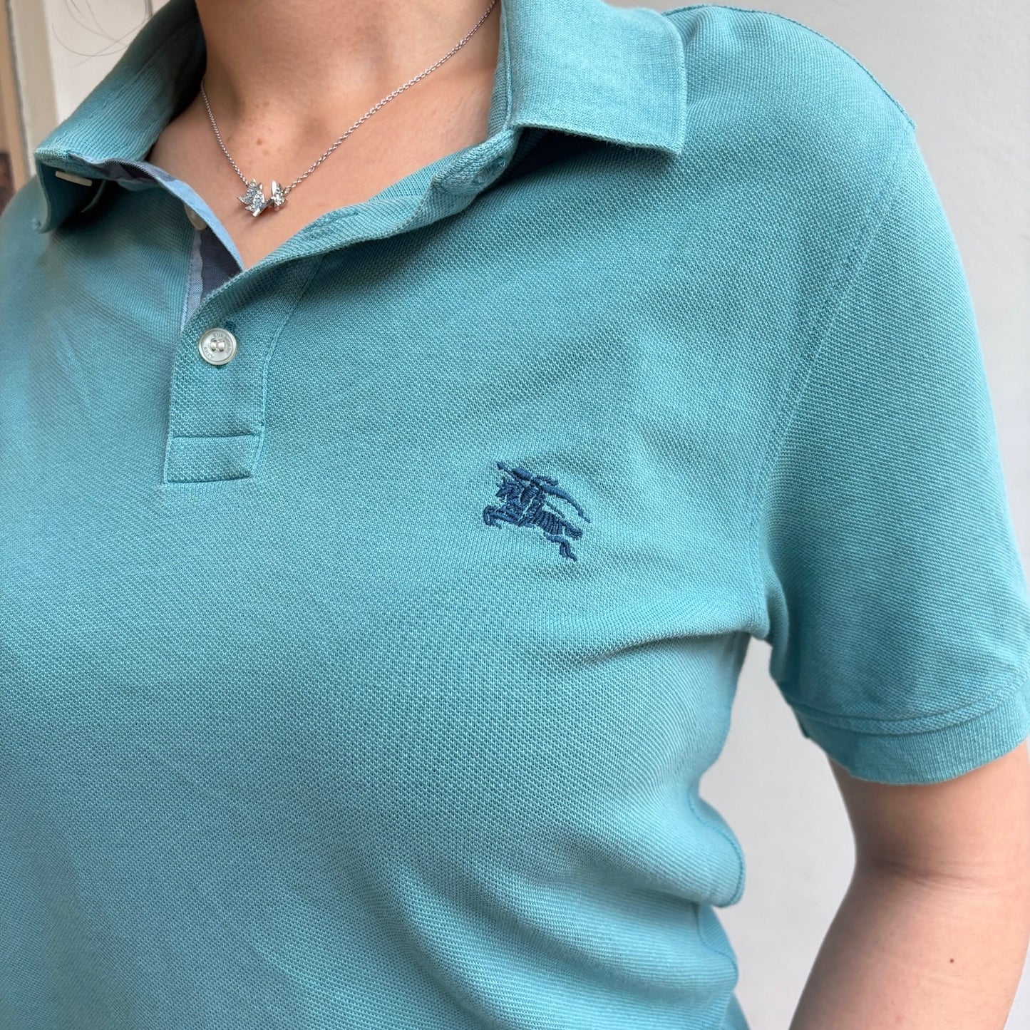 Blaues Burberry Polo T-Shirt