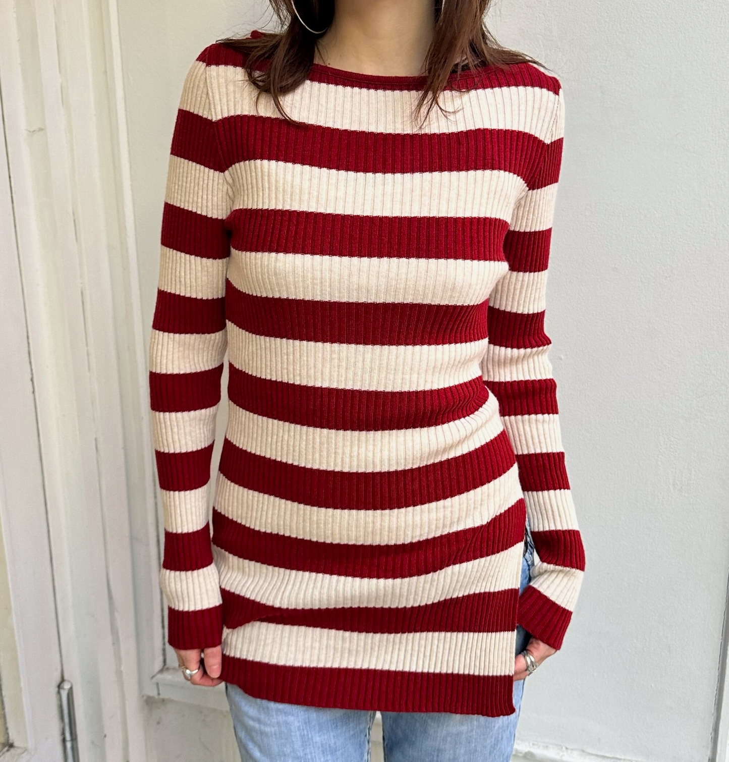 Gestreiftes Langarm Oberteil