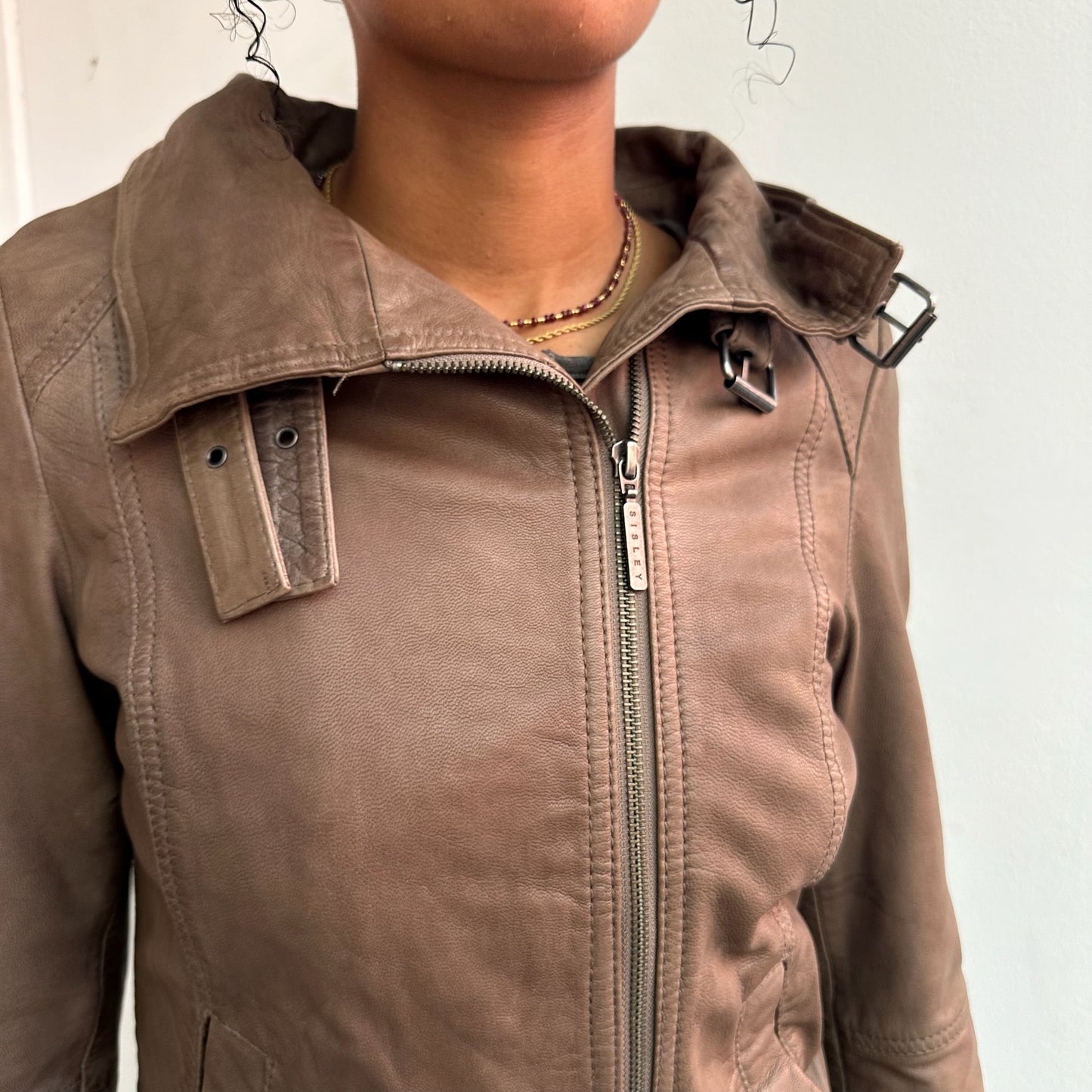Sisley Lederjacke