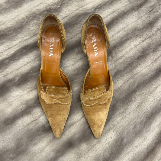 Vintage Prada Suede Kitten Heels