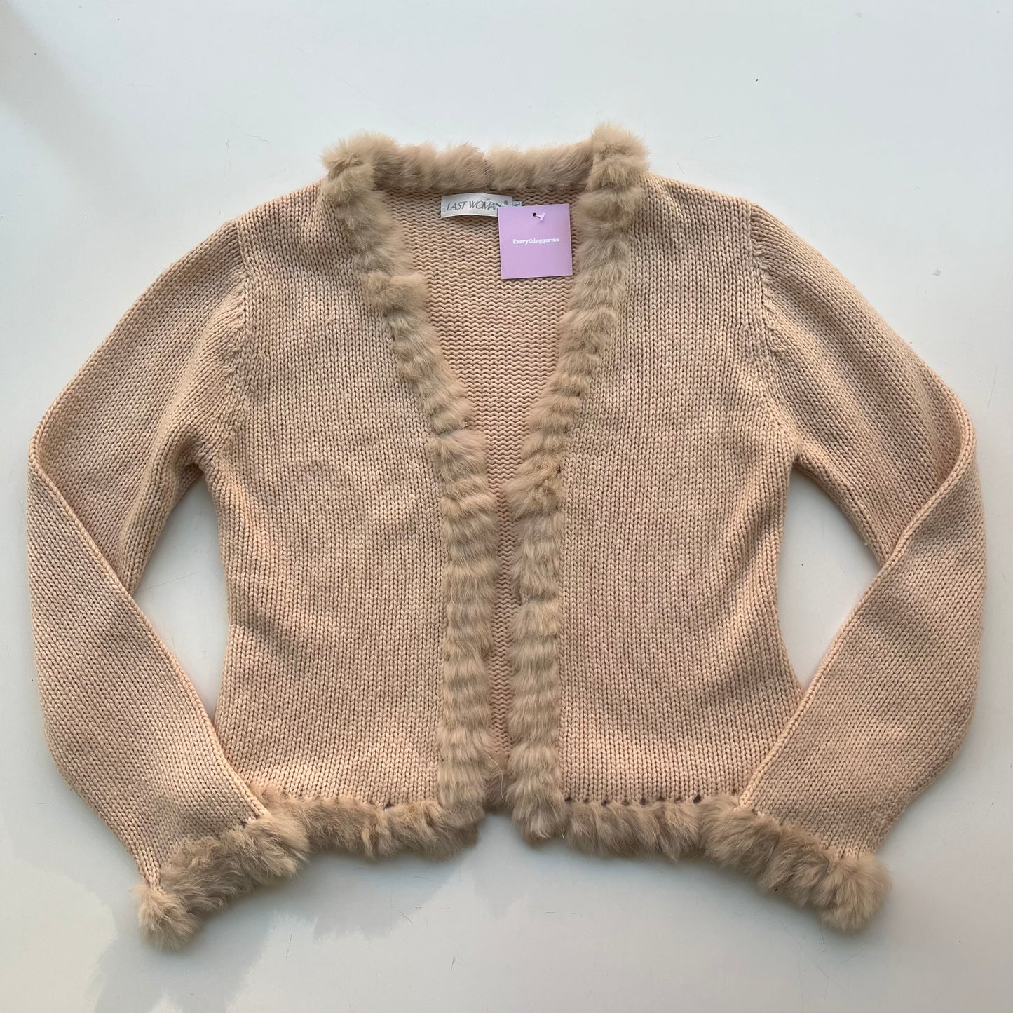 Fur-trimmed Cardigan