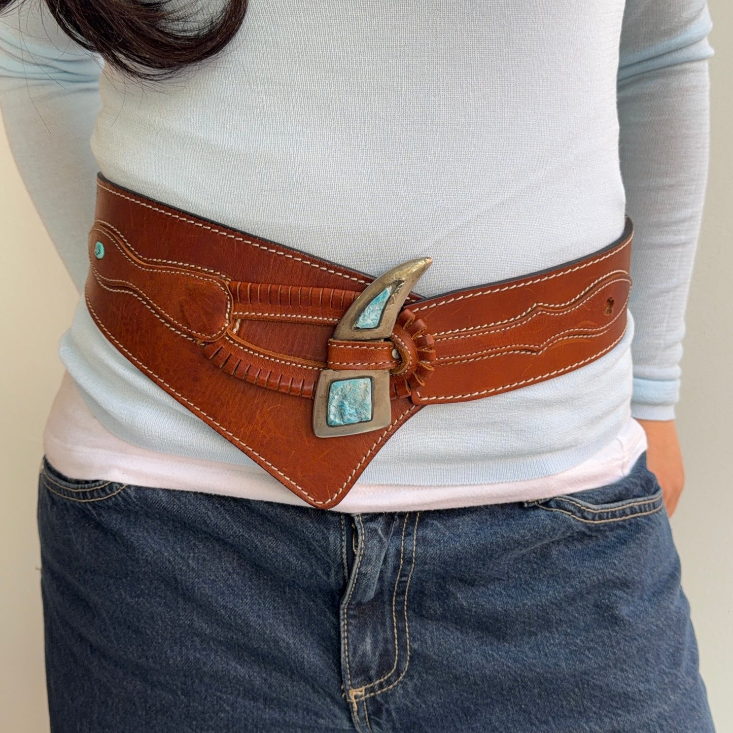 Brown leather Belt