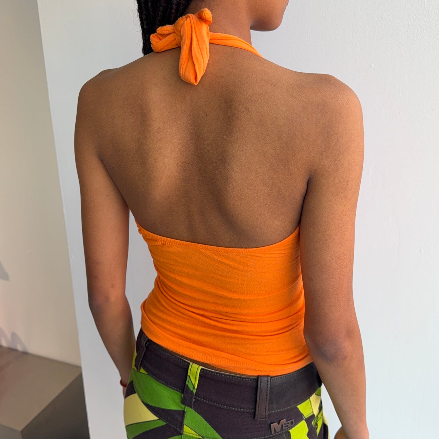 Orange Halterneck Top