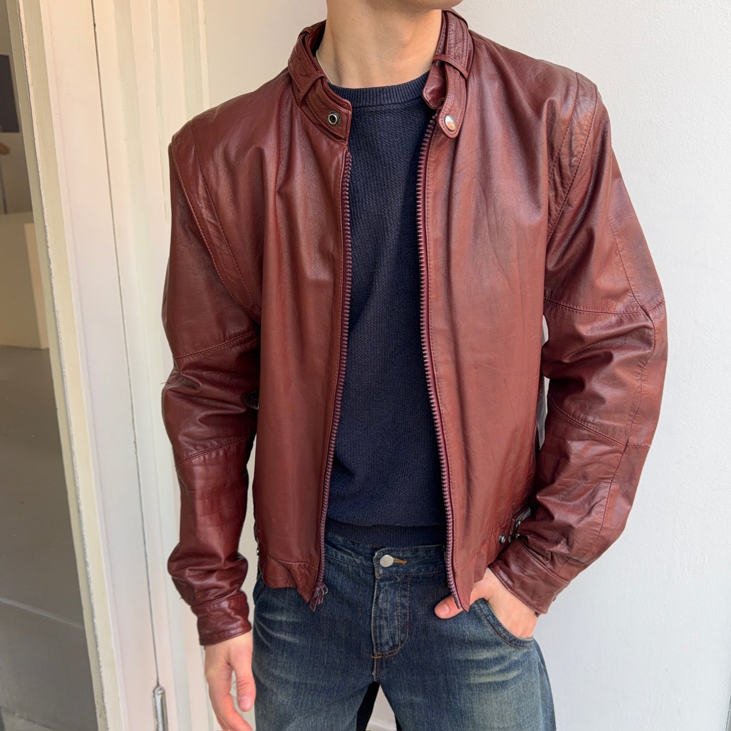 Burgundy Leather Jacket
